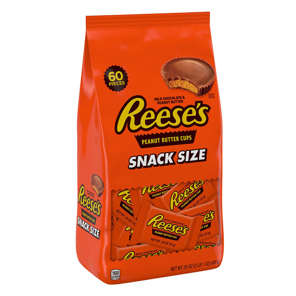 Individually wrapped REESE'S cups in a bulk packaging for easy sharing