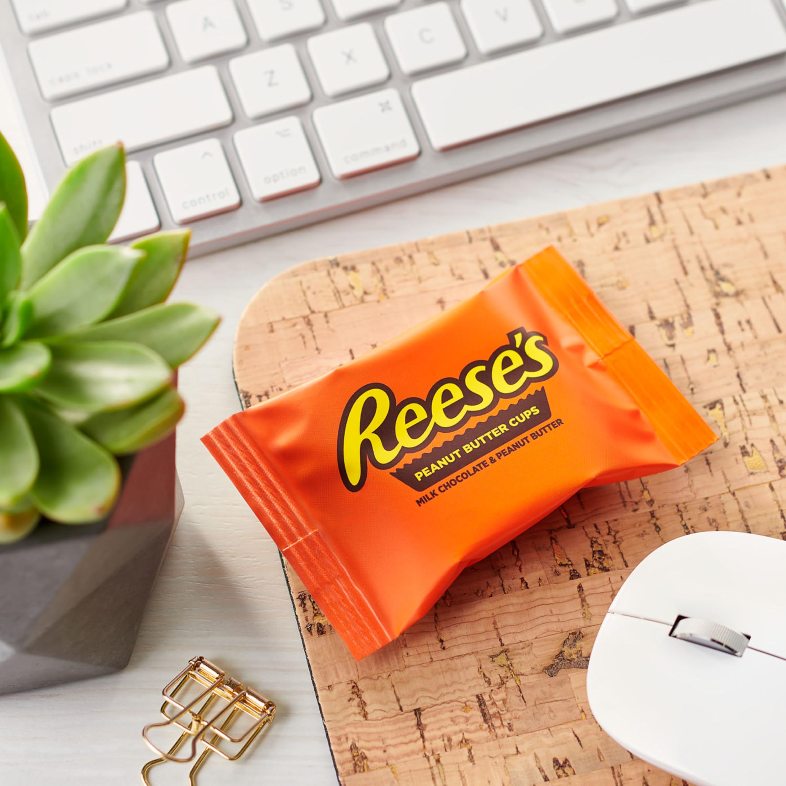 Pantry-ready bulk bag of REESE'S cups for convenient snacking