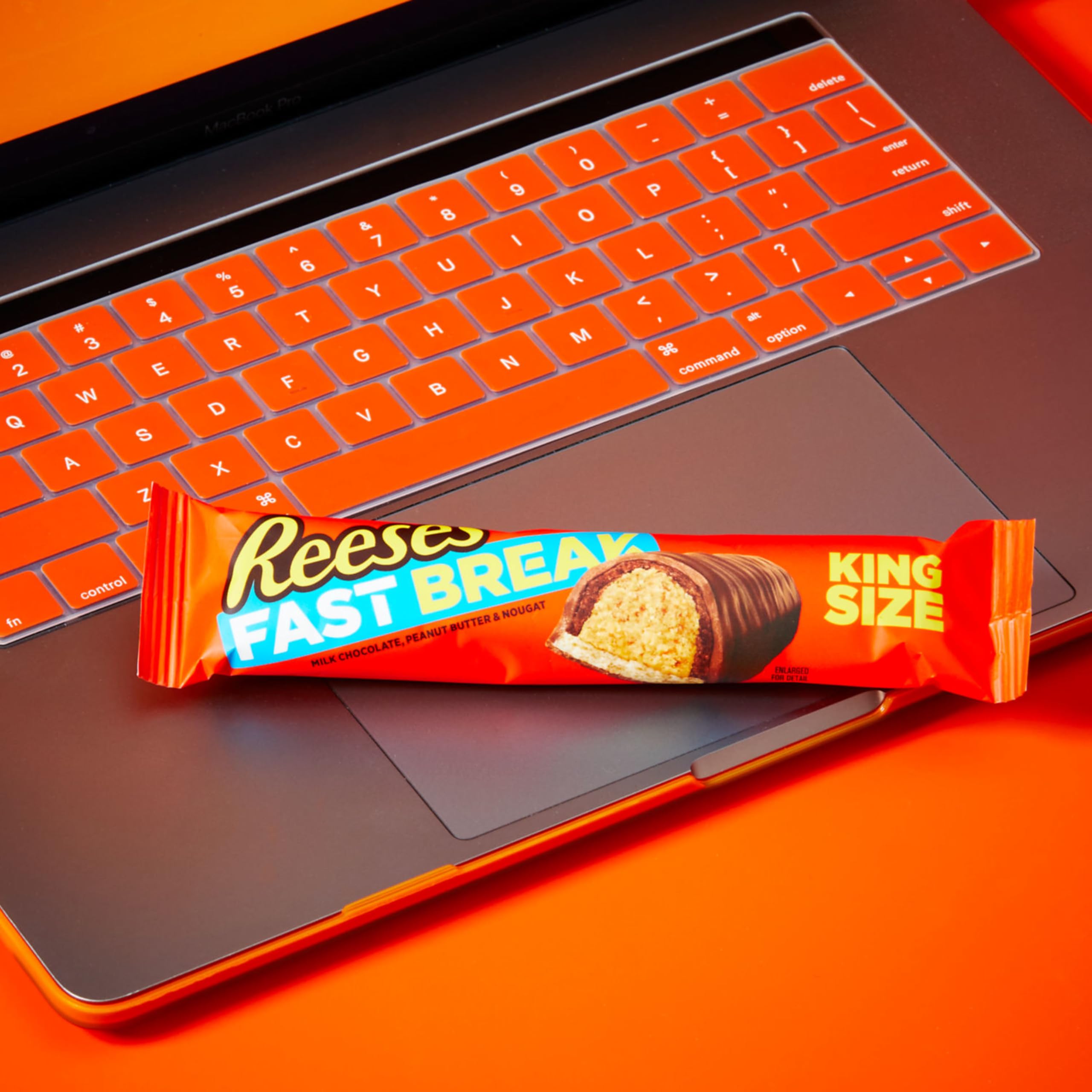 Concession stand display of Reese's Fast Break bars for events