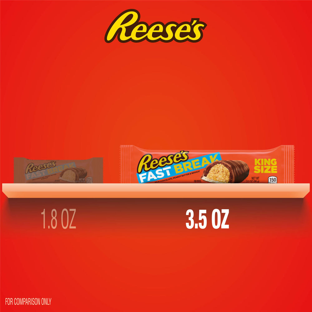 Pantry shelf with Reese's Fast Break, ideal for office breaks