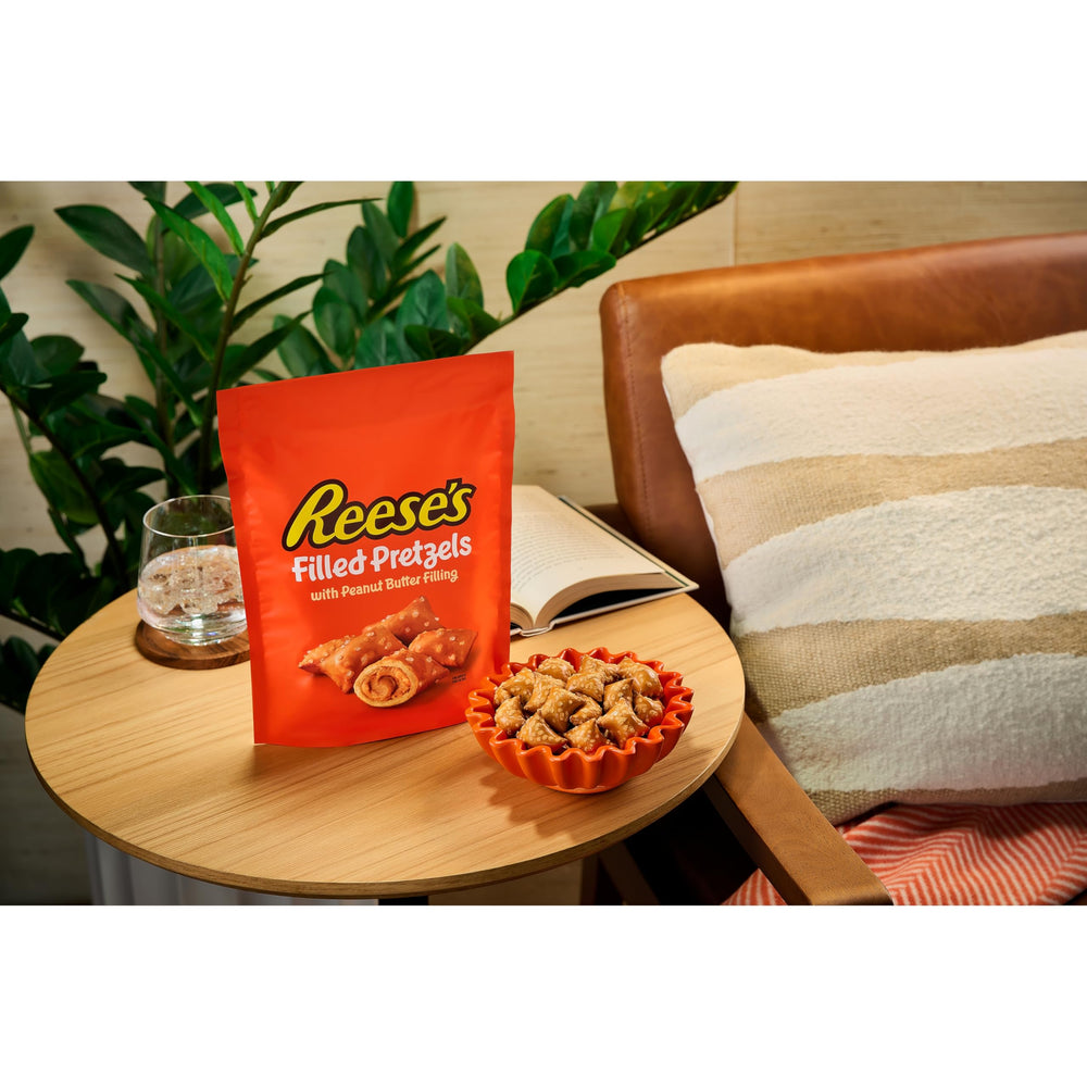 Reese's Filled Pretzels handful, perfect on-the-go treat.