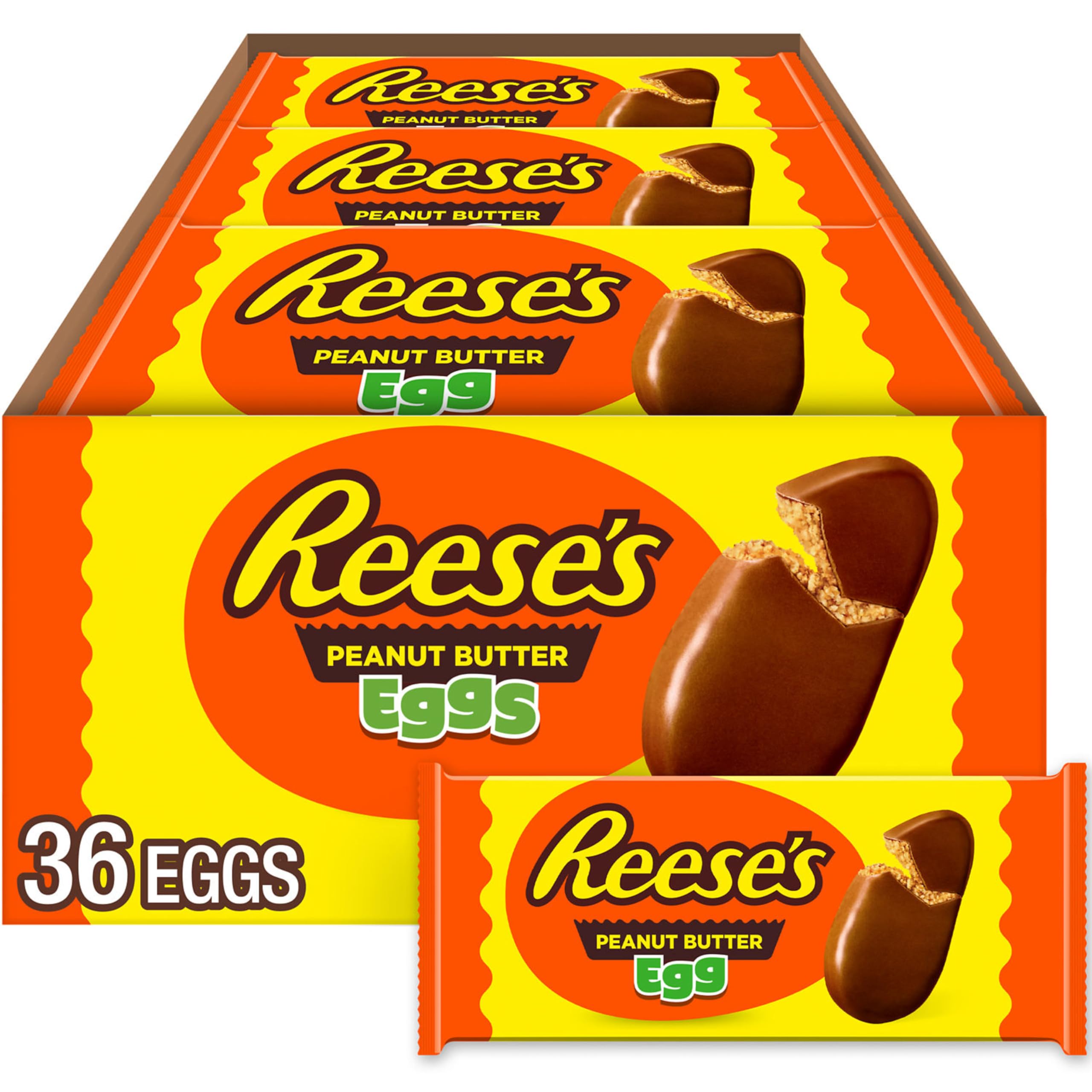 REESE'S Milk Chocolate Peanut Butter Eggs bulk box for Easter gifting and party planning
