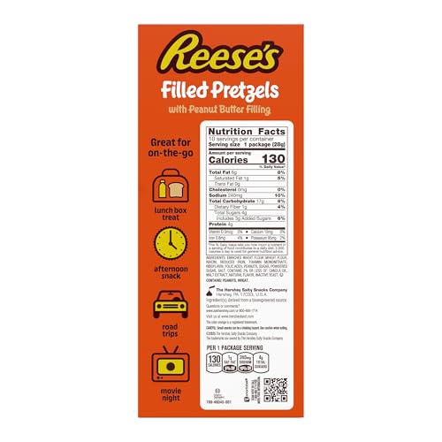 Reese's peanut butter filled nuggets inside a crunchy pretzel bite