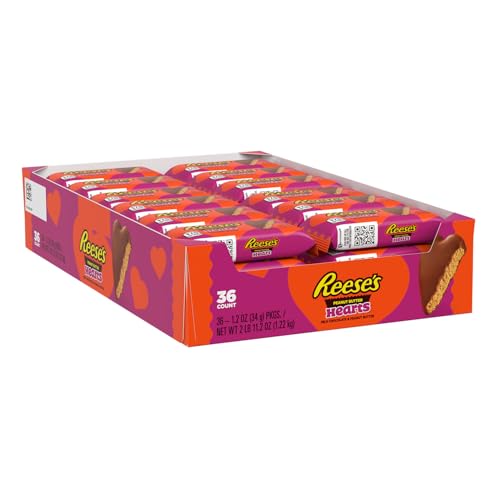 Unwrapped Reese's hearts ready to enjoy on special occasions