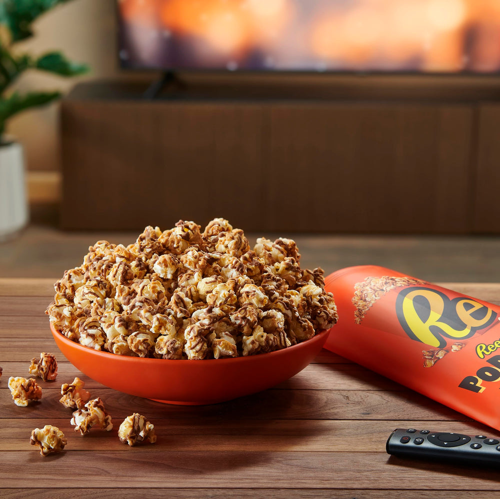 Reese's Popcorn sweet-salty appeal, ideal snack anytime.