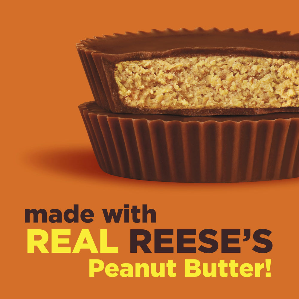 REESE'S PUFFS cereal topping on ice cream for a chocolatey sundae