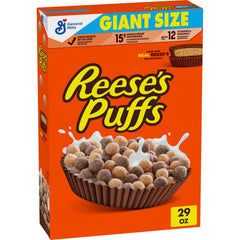 Reese's Puffs chocolatey peanut butter bowl for a quick breakfast.