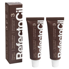 RefectoCil No.3 Natural Brown cream hair dye tubes front view for natural brunette shade