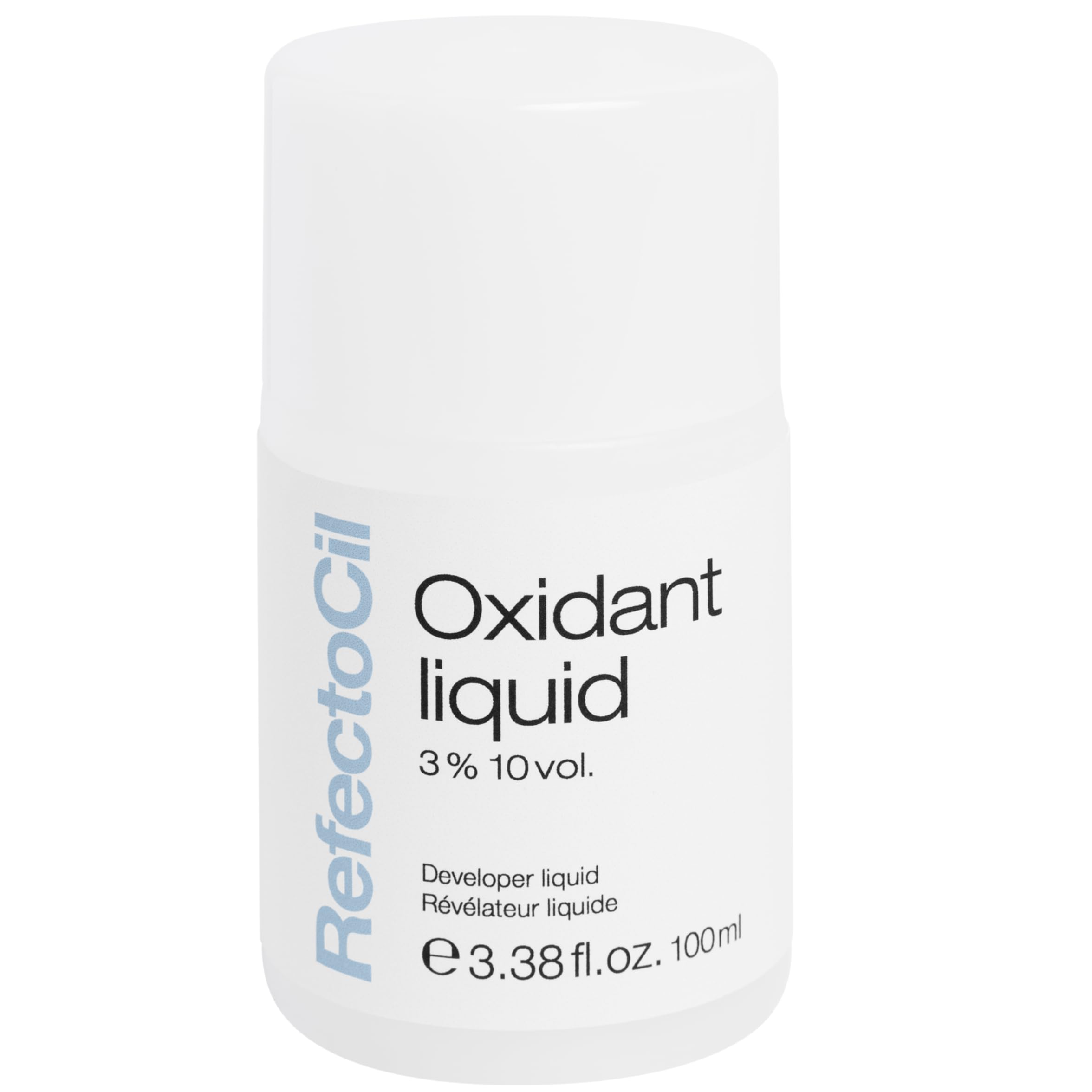 Refectocil 100 ml liquid developer bottle for brow and lash tint results