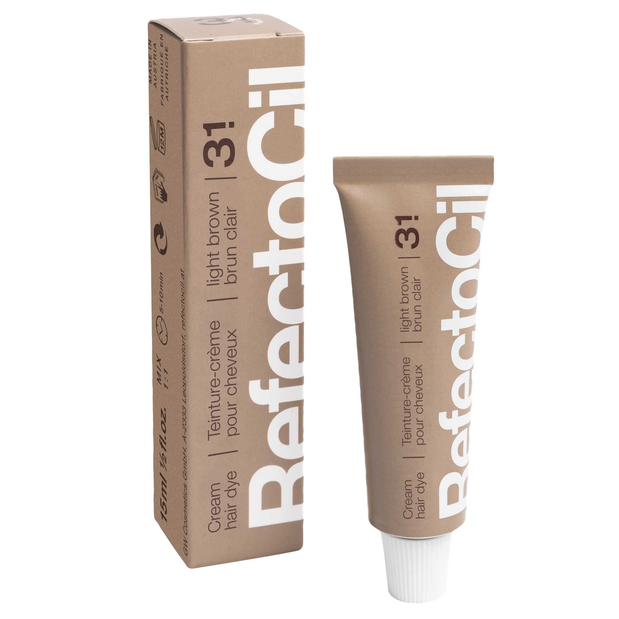 RefectoCil Liquid Oxidant 3% activates dye for smooth color results.