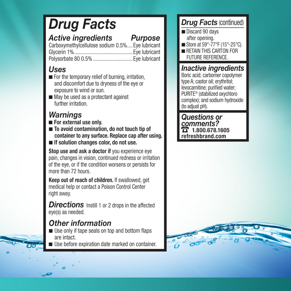 Sterile bottle of Refresh Digital Lubricant Eye Drops ready for use