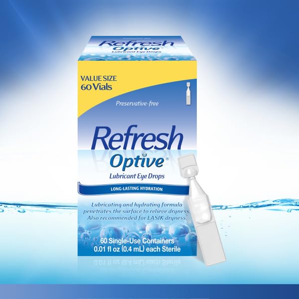 Refresh Optive 60 single-use vials for travel and on-the-go hydration