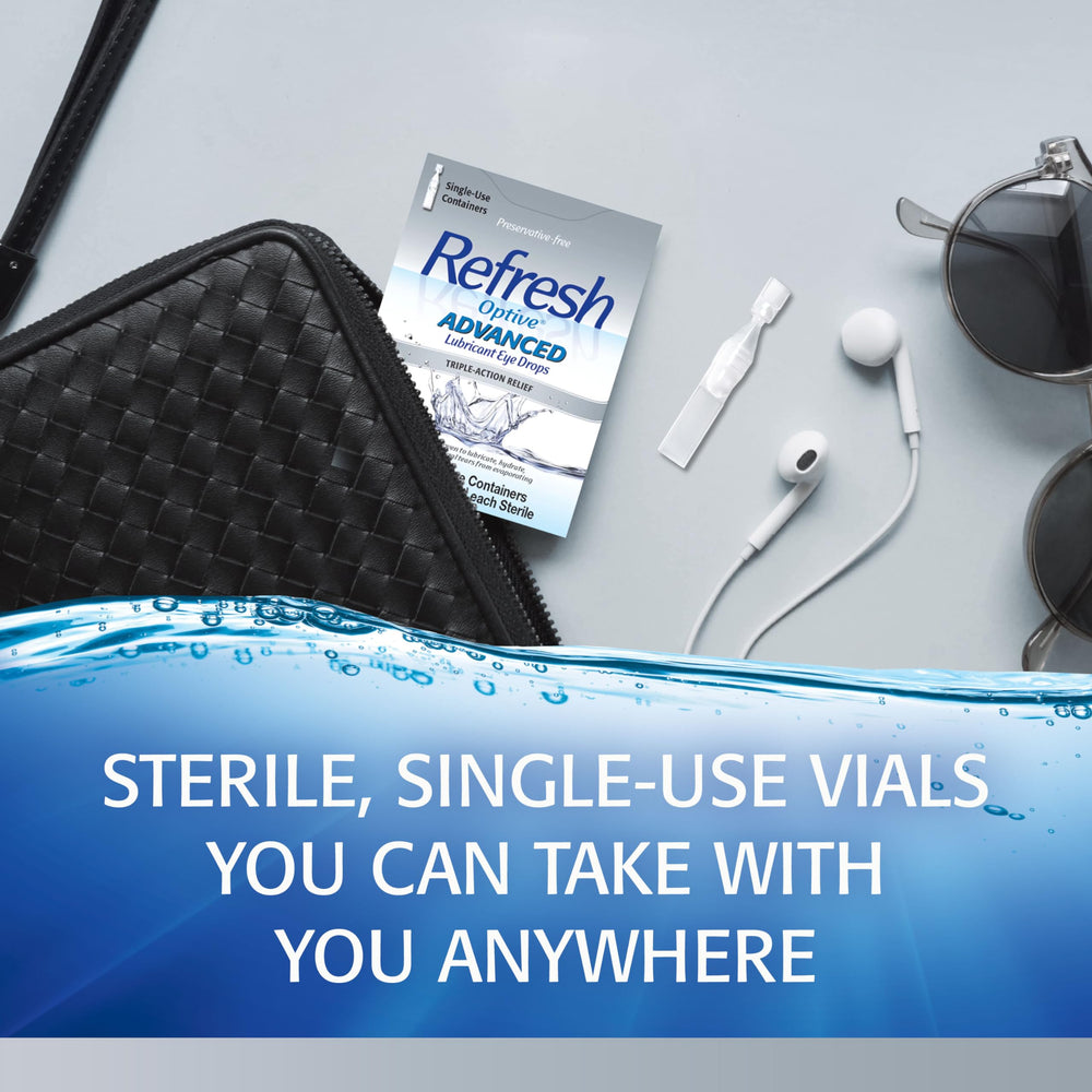Refresh Optive Advanced for on-the-go use during busy days.