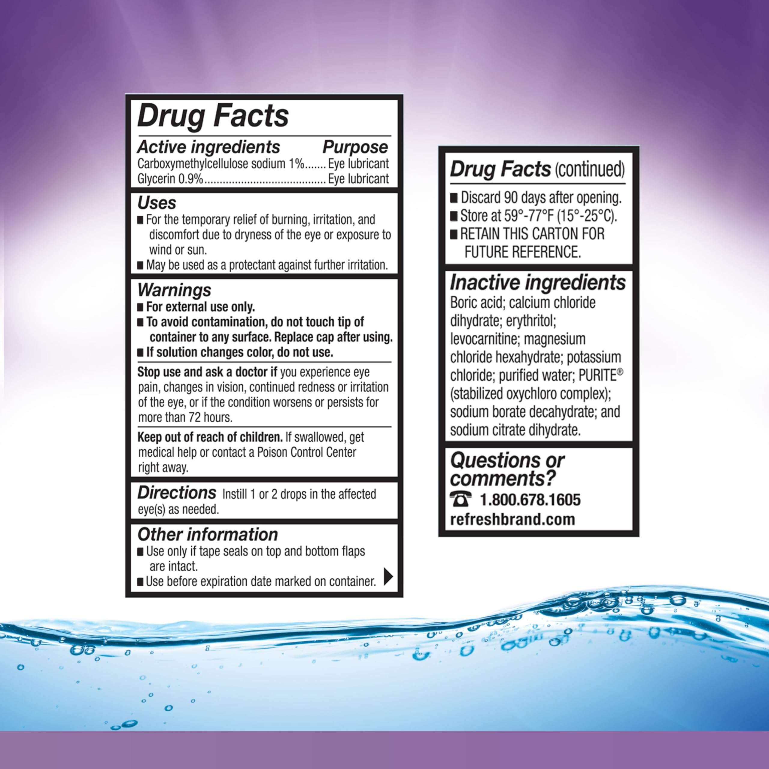Refresh Optive Gel Drops compact 0.33 oz bottle for on-the-go lubrication.