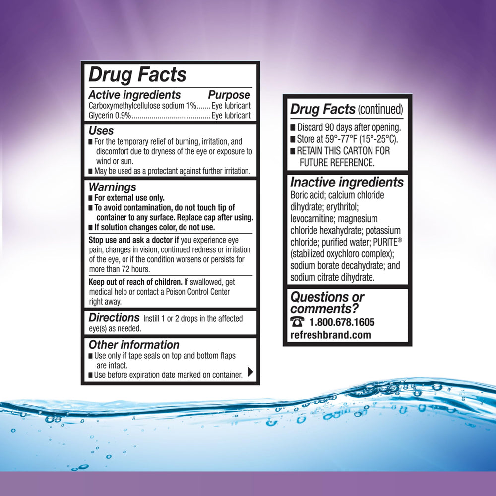 Refresh Optive Gel Drops compact 0.33 oz bottle for on-the-go lubrication.