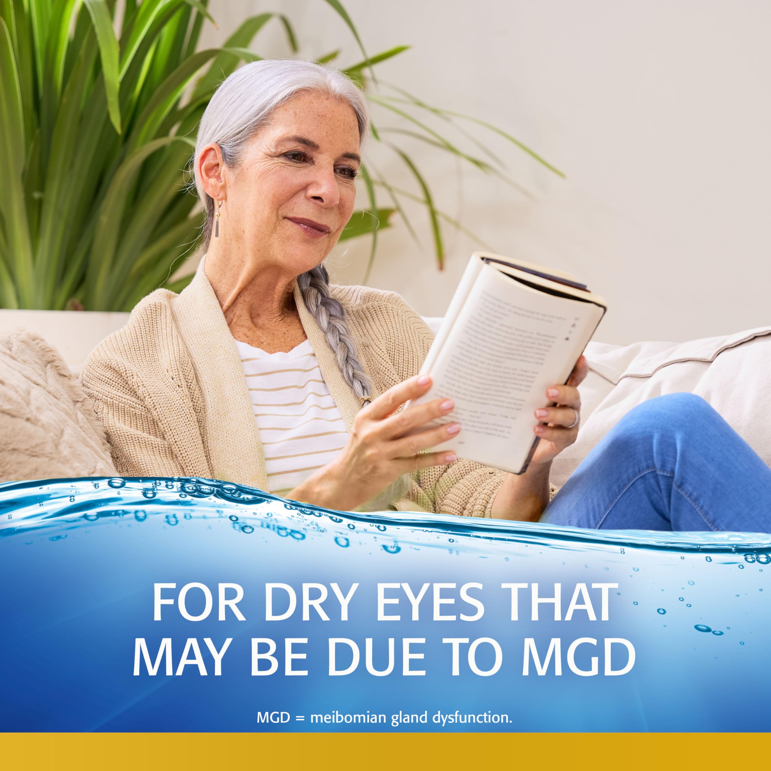 Refresh Optive Mega-3 PF daily eye-care routine in morning setting.