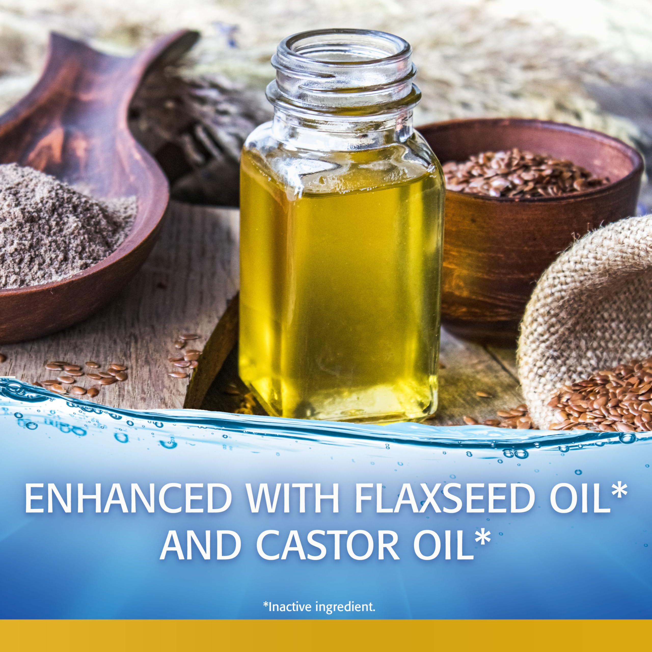 Refresh Optive Mega-3 PF flaxseed oil visual highlighting omega-3 enrichment.