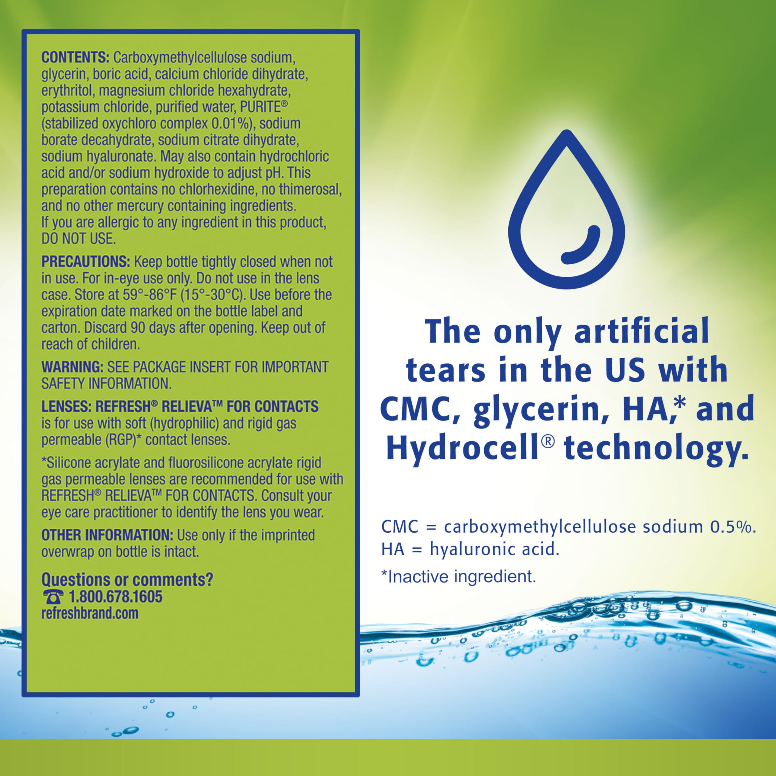 Refresh Relieva HydroCell technology aids eye hydration