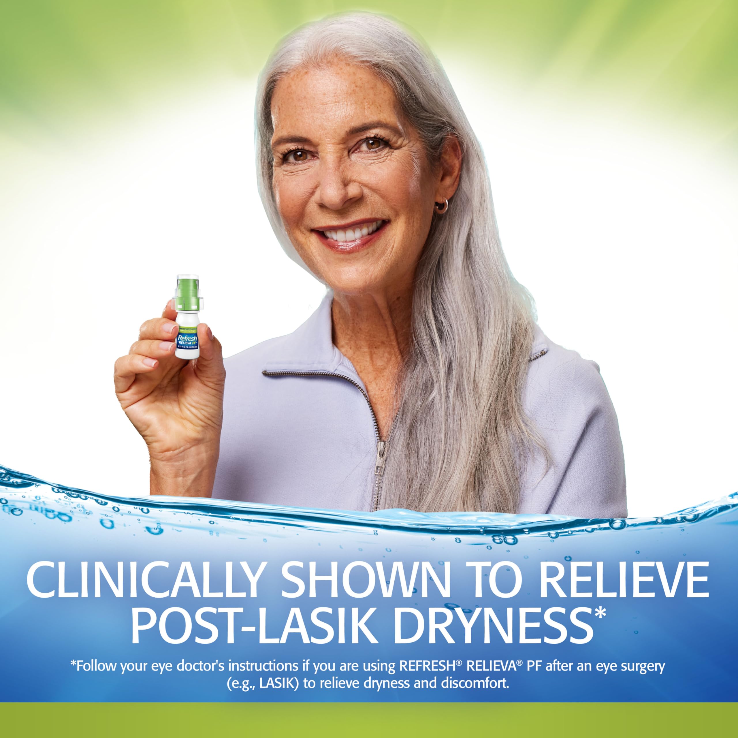 REFRESH RELIEVA PF label packaging emphasizing preservative-free formula