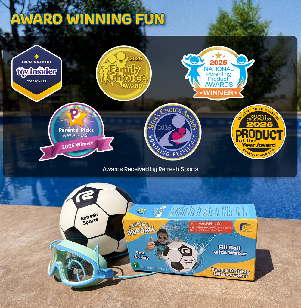 Refresh Sports Aqua Dive Ball gift-ready packaging makes a great summer present