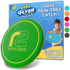 Refresh Sports soft flying disc on the beach for all ages, easy catching.