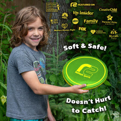 Refresh Sports disc catching action in backyard with safe foam design.