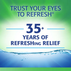 Preservative-free label on REFRESH TEARS PF supports sensitive eyes.