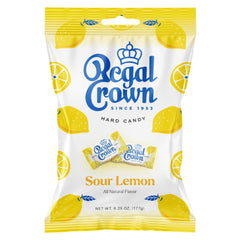 Regal Crown Sour Lemon hard candy pack shot, ready for sharing