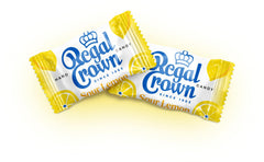 Regal Crown Sour Lemon hard candy texture closeup highlights tangy surface