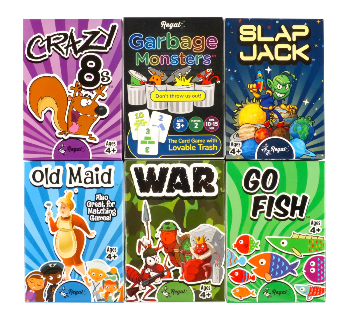 Regal Games Go Fish deck with bright visuals for easy learning and family fun.