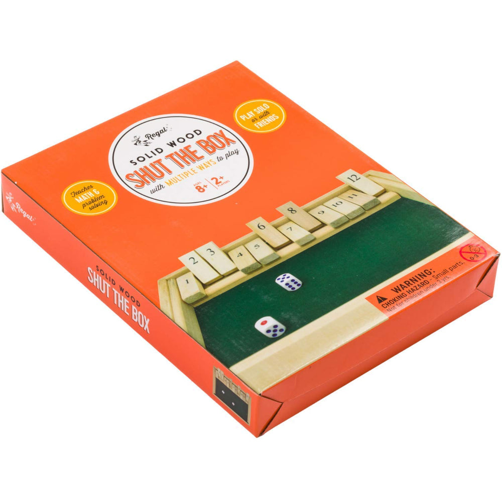 Regal Games Shut The Box travel-ready kit for game nights away