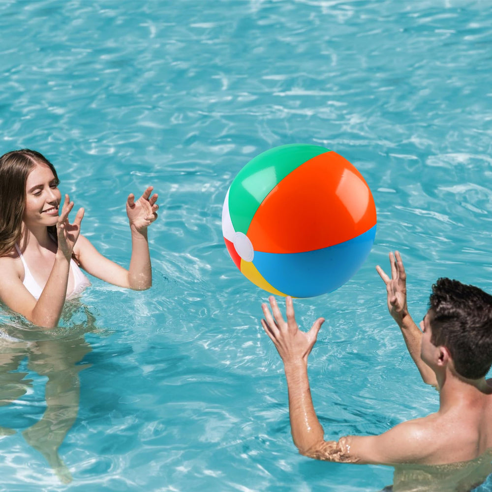 REGUICORP easy-inflate beach ball with valve for quick setup