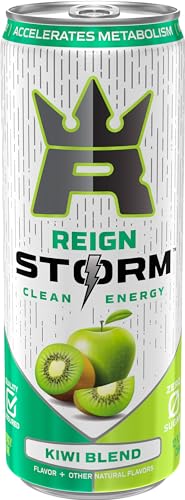 REIGN Storm Kiwi Blend in hand ready-to-drink for on-the-go energy