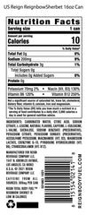 REIGN Total Body Fuel Reignbow Sherbet can with vibrant colors during a workout