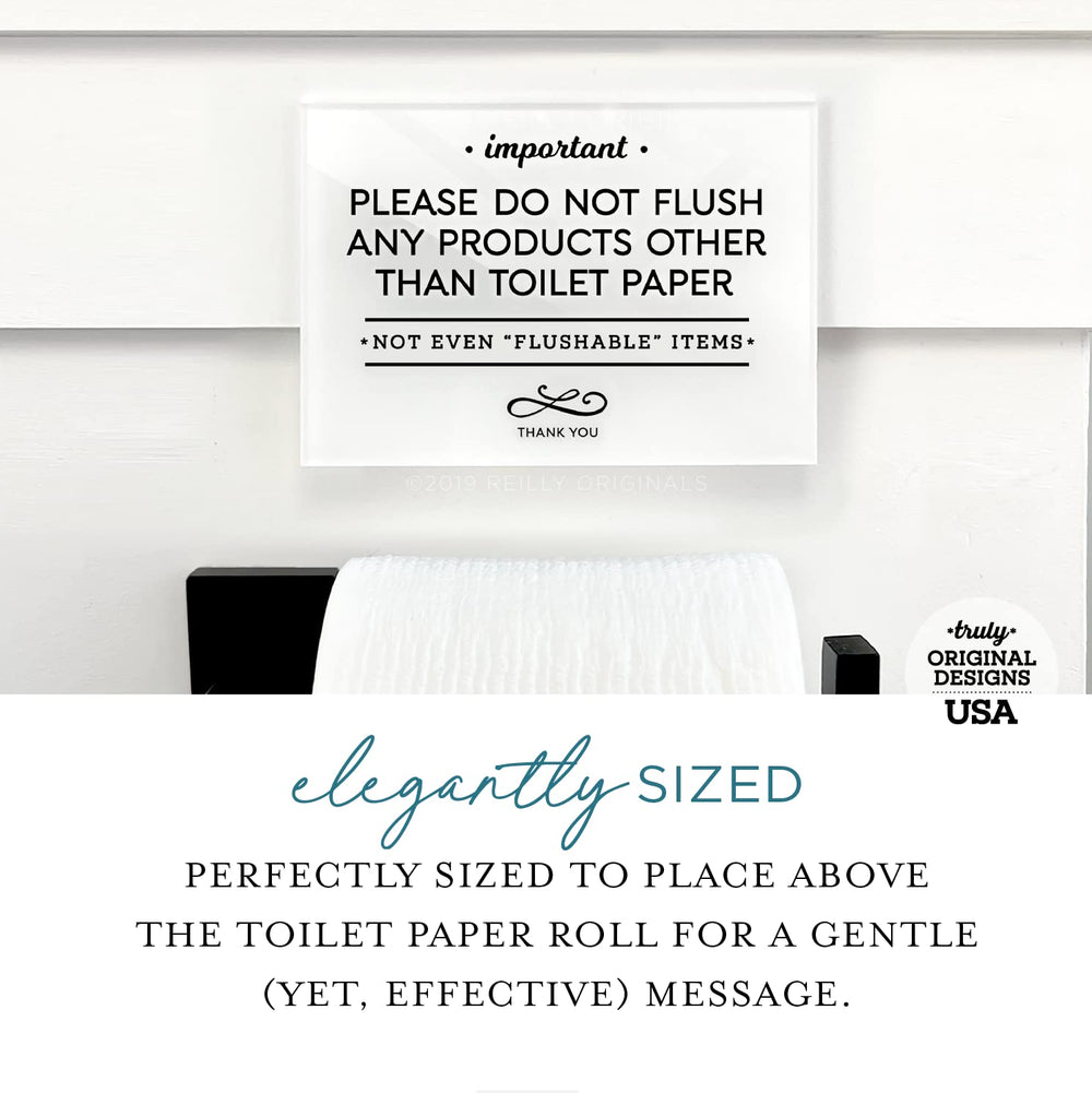 Reilly Originals 3.5x5 inch sign shows adhesive backing for easy, damage-free placement.