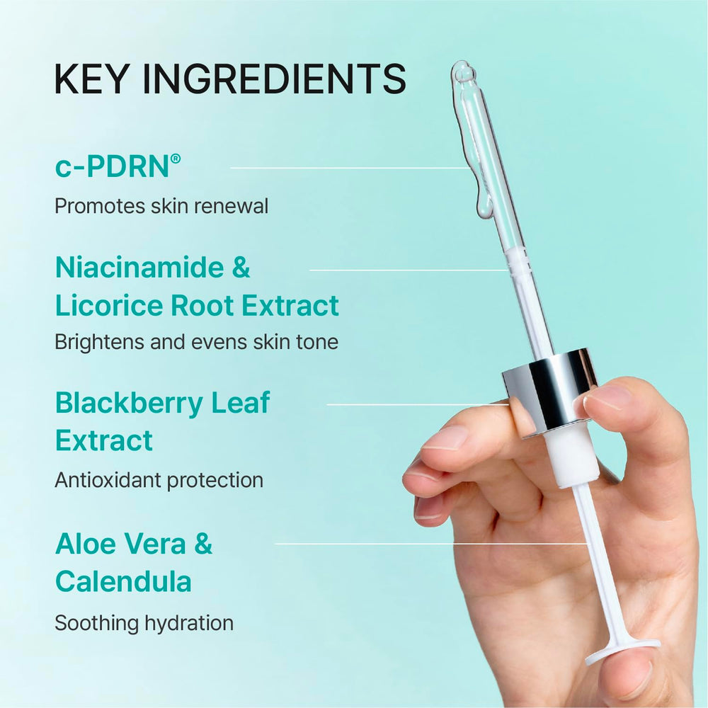 Outer packaging of REJURAN Turnover Ampoule emphasizing cruelty-free formulation.