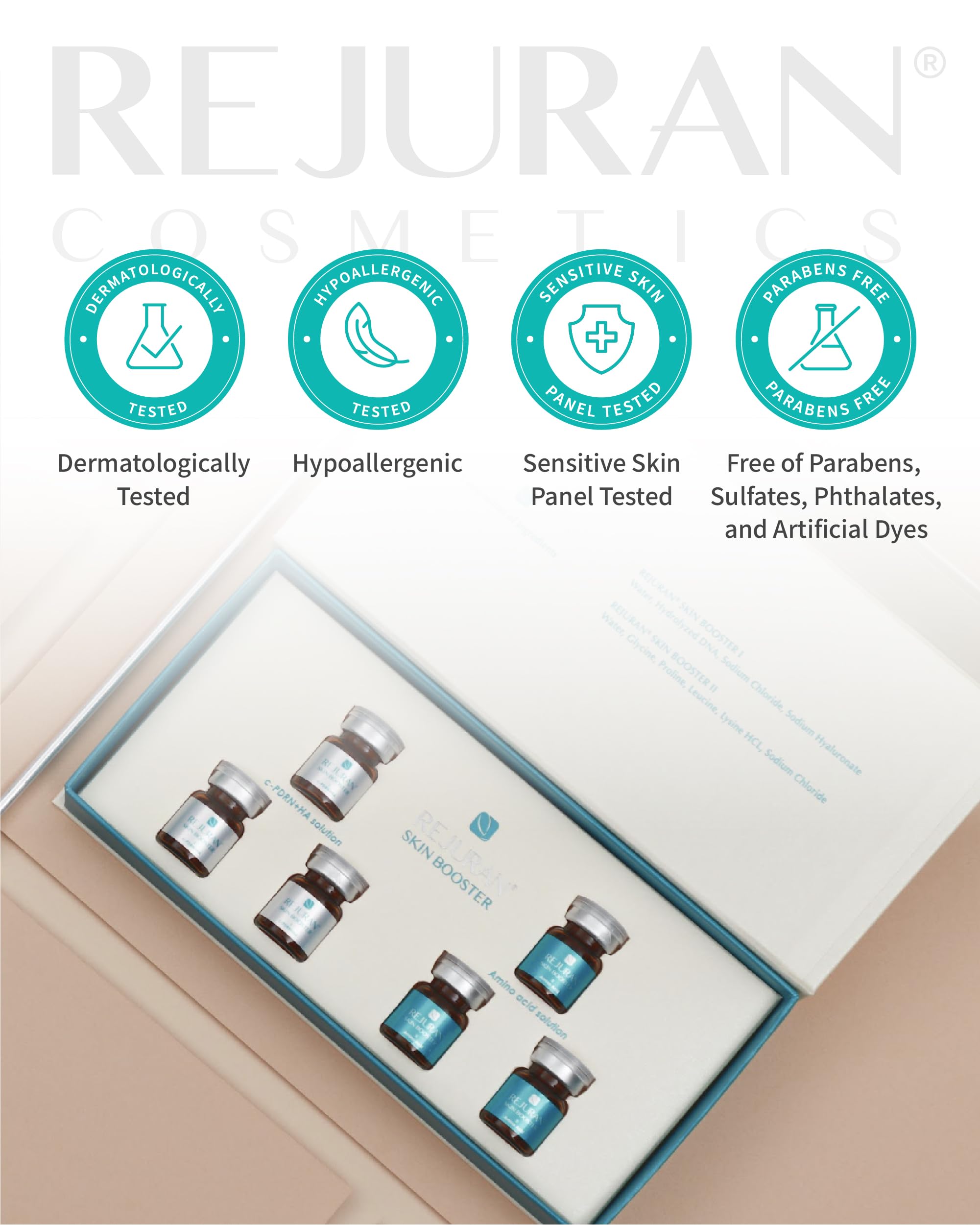 REJURAN sensitive skin-friendly mask close-up for fragile complexions