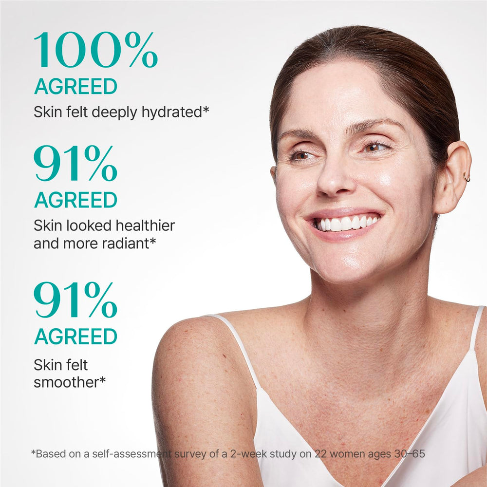REJURAN Turnover Ampoule promotes even tone and radiant clarity.