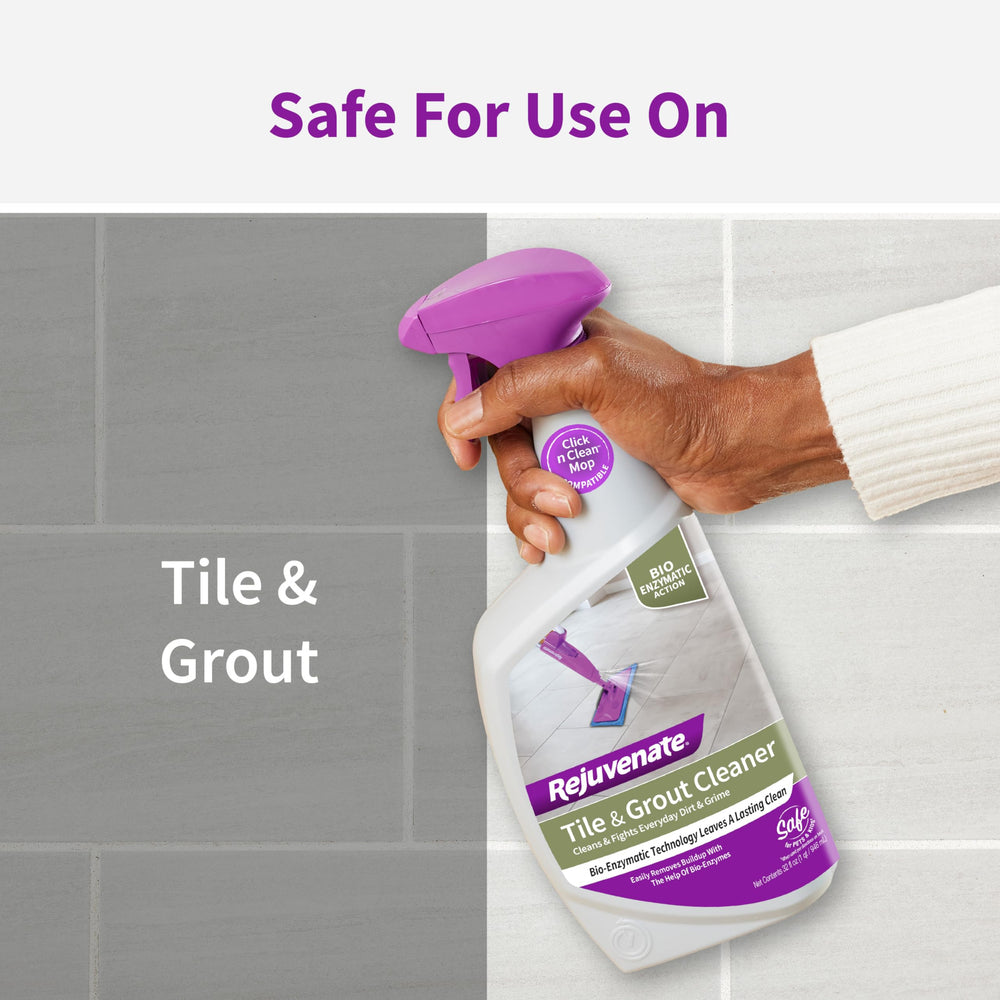 Rejuvenate Bio-Enzymatic Scrub grout brightness after application