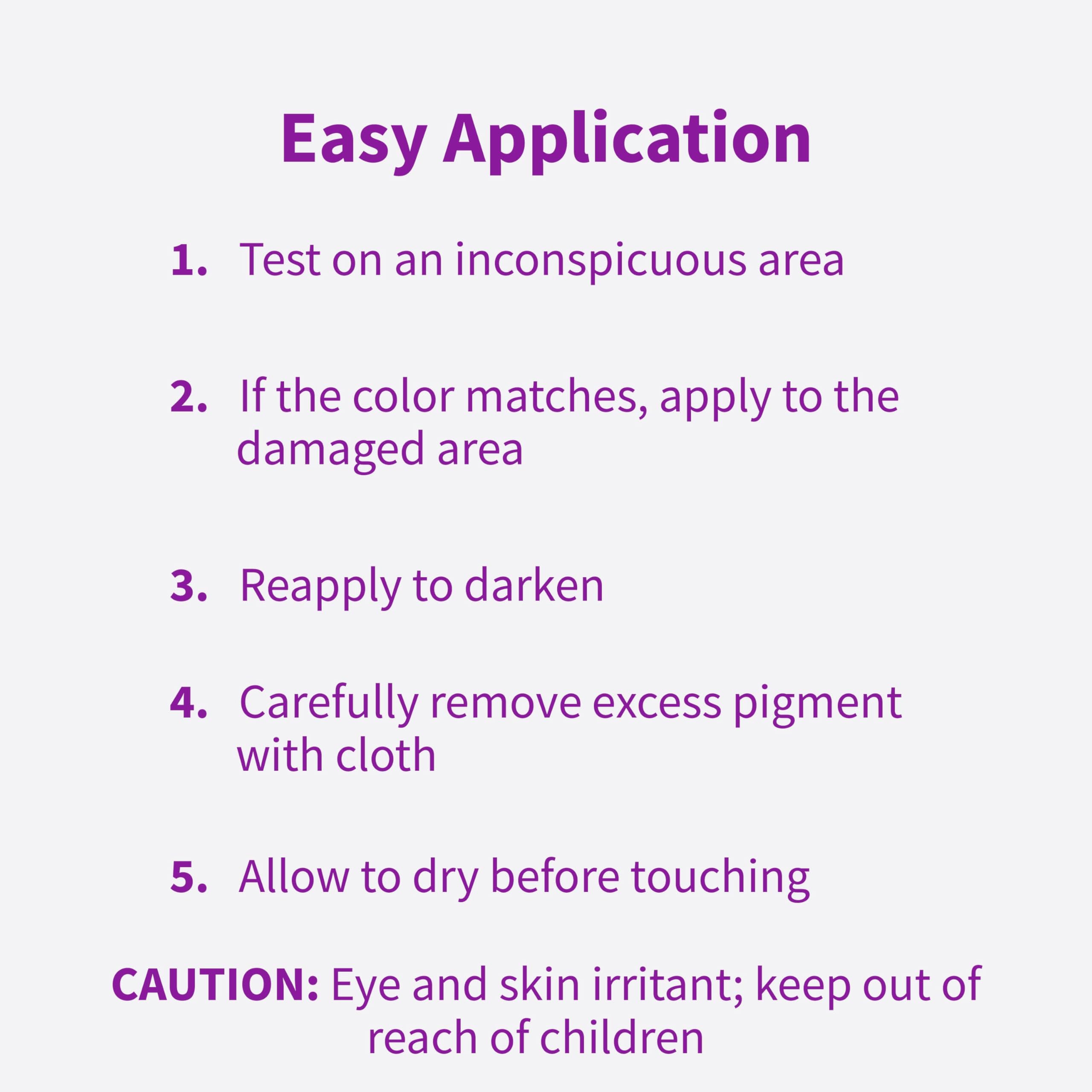 Rejuvenate Exact Match mahogany color marker restoring deep wood scratches.