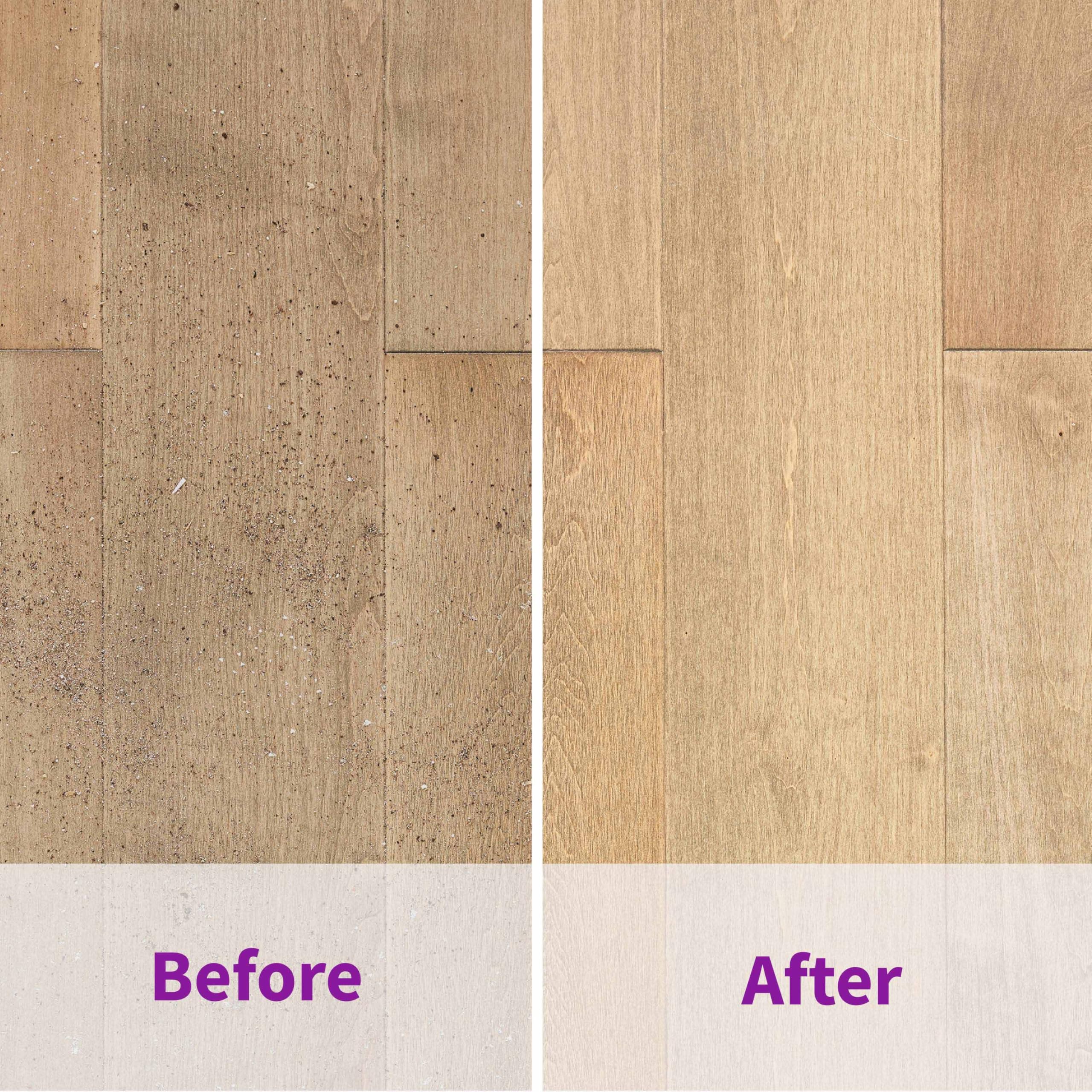 Rejuvenate drying after cleaning shows residue-free floor ready for foot traffic
