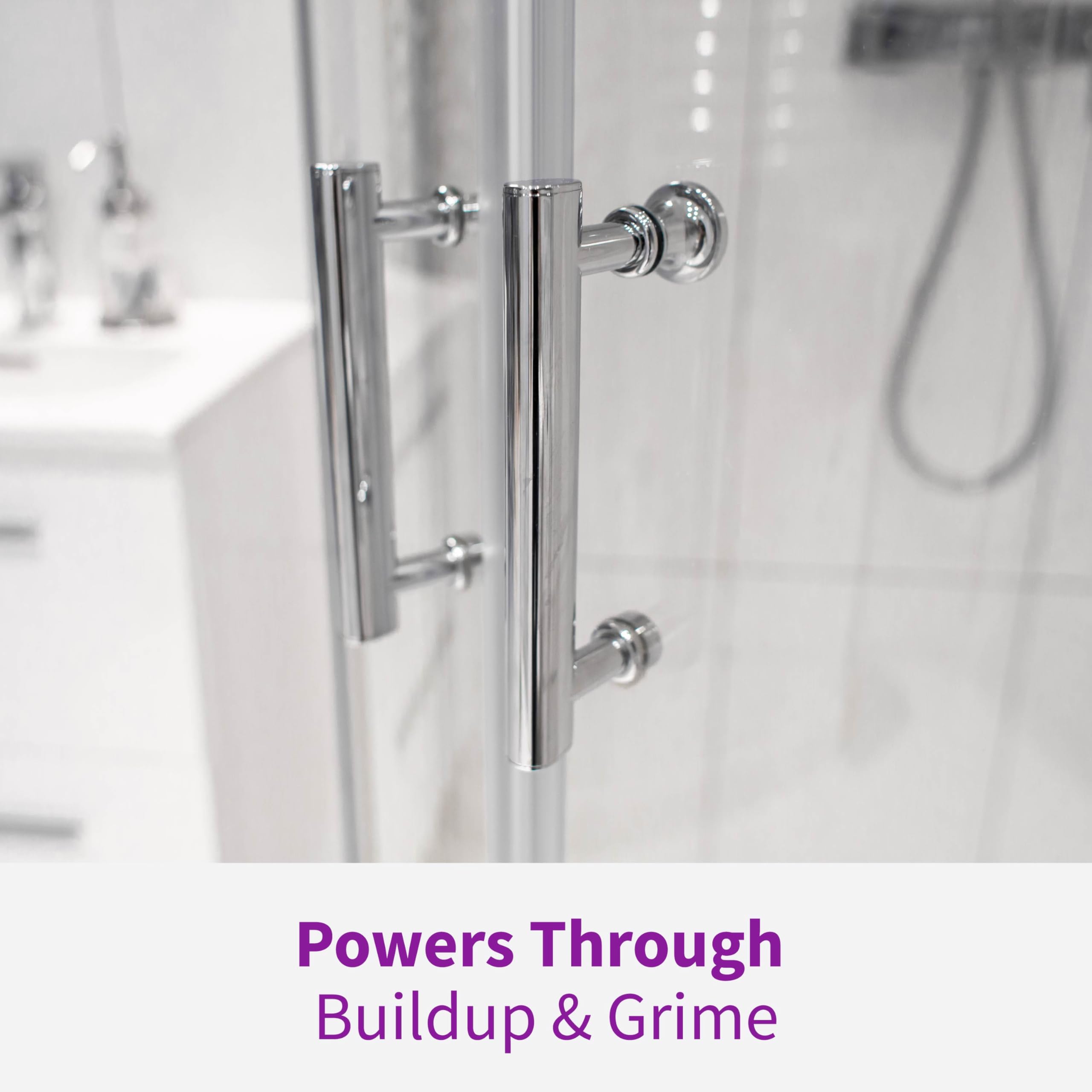 Rejuvenate Soap Scum Remover Refill in a bathroom scene ready for cleaning.