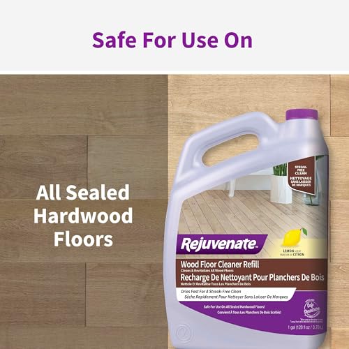 Rejuvenate Wood Floor Cleaner fast-drying formula for quick floors