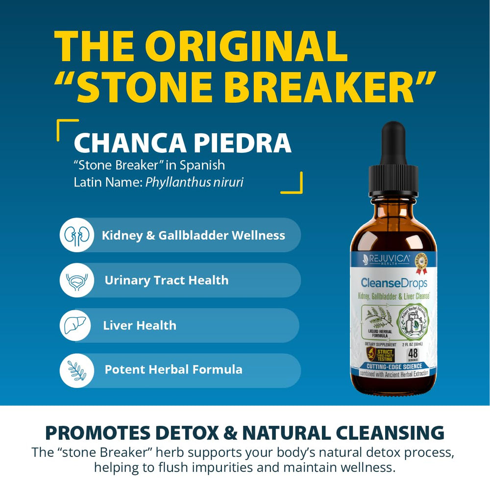 Pouring Cleanse Drops into water for convenient daily dosing.