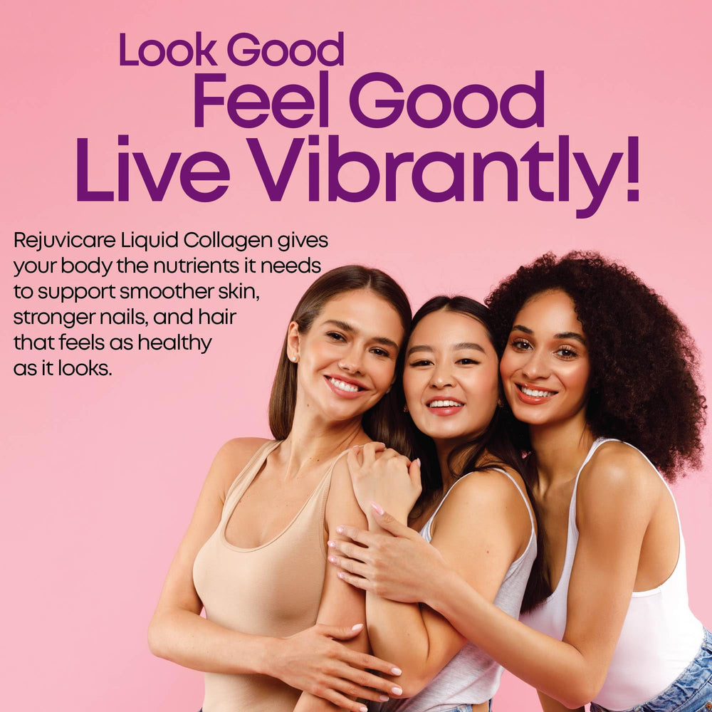 Ingredients panel on Rejuvicare liquid collagen bottle for clarity