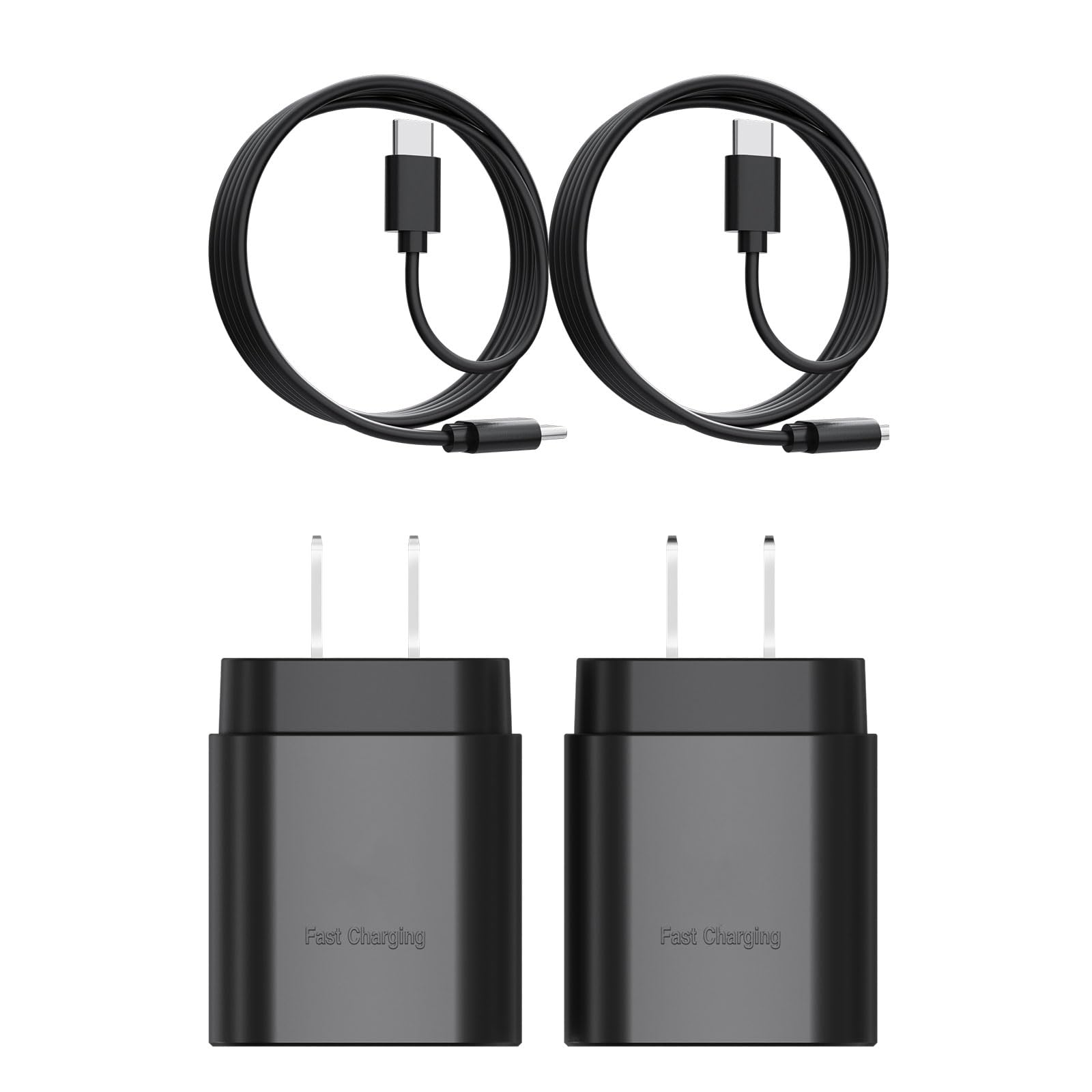 REKNA 2-pack 25W USB-C wall charger powering devices at home or office
