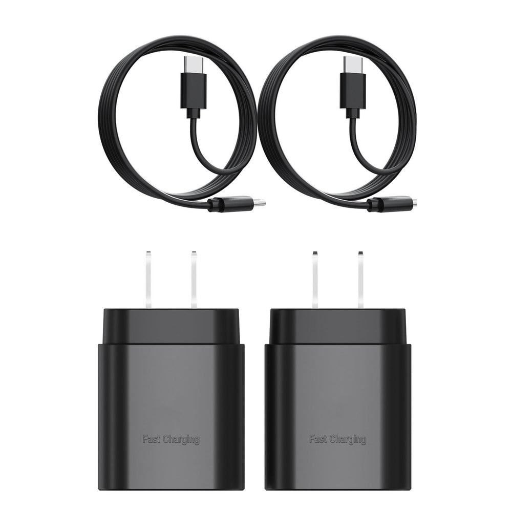 REKNA 2-pack 25W USB-C wall charger powering devices at home or office
