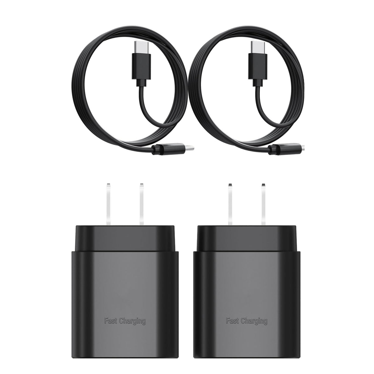 REKNA 2-pack 25W USB-C wall charger powering devices at home or office