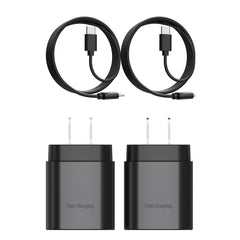 REKNA 2-pack 25W USB-C wall charger powering devices at home or office