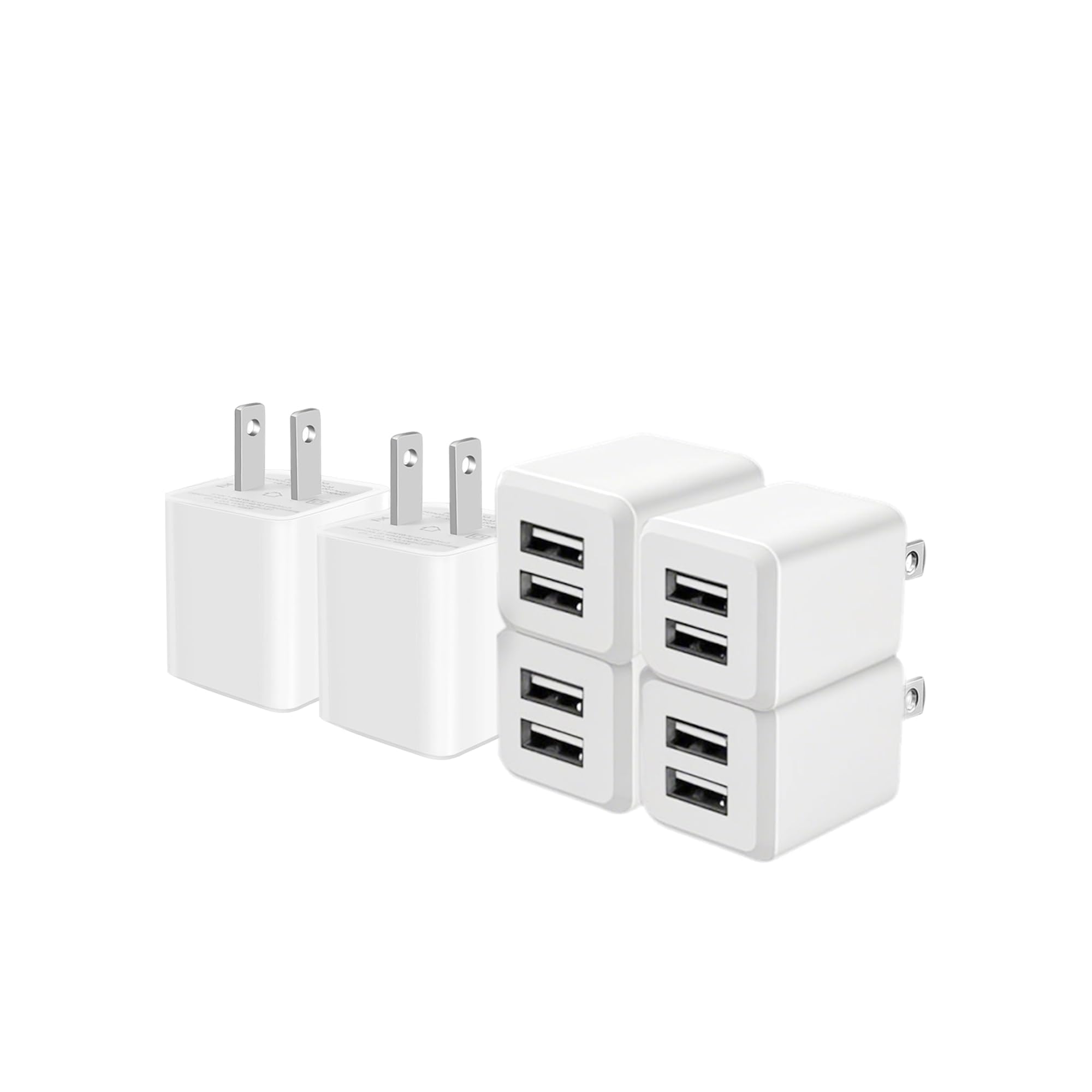 REKNA USB Wall Charger dual-port front view for fast home charging